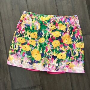 EP Pro Yellow and Pink Floral Skort - Size Small